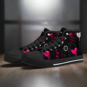 Women's shoesGothic Style High Top Canvas Shoes