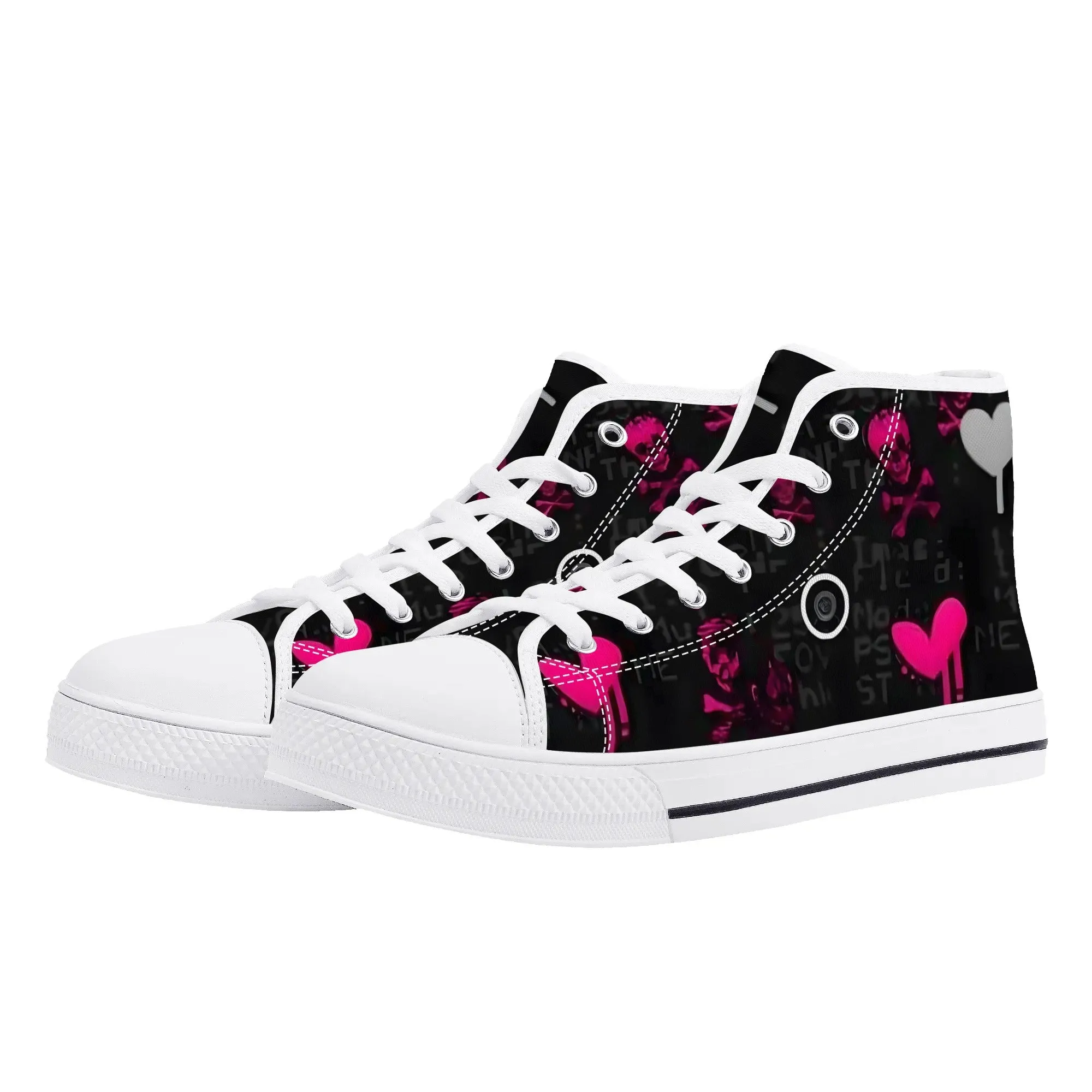 Women's shoesGothic Style High Top Canvas Shoes
