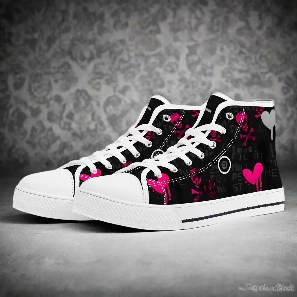 Women's shoesGothic Style High Top Canvas Shoes