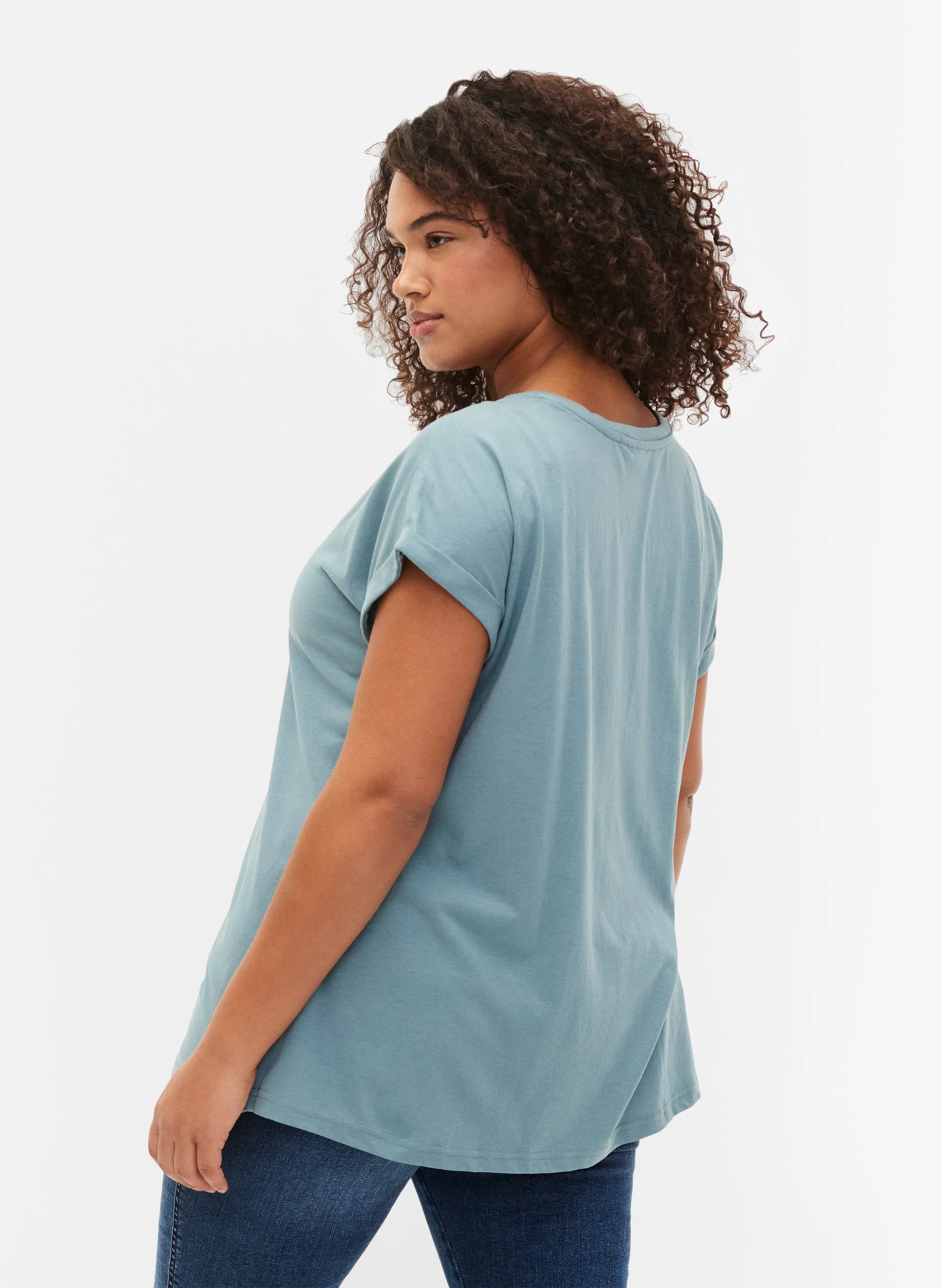 Zizzi Katja T-Shirt in Petrol